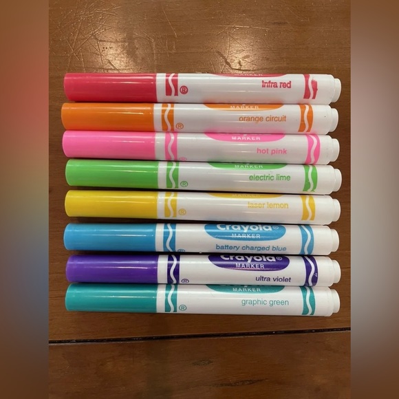 VTG & RARE Crayola Techo Brite markers - Picture 2 of 9